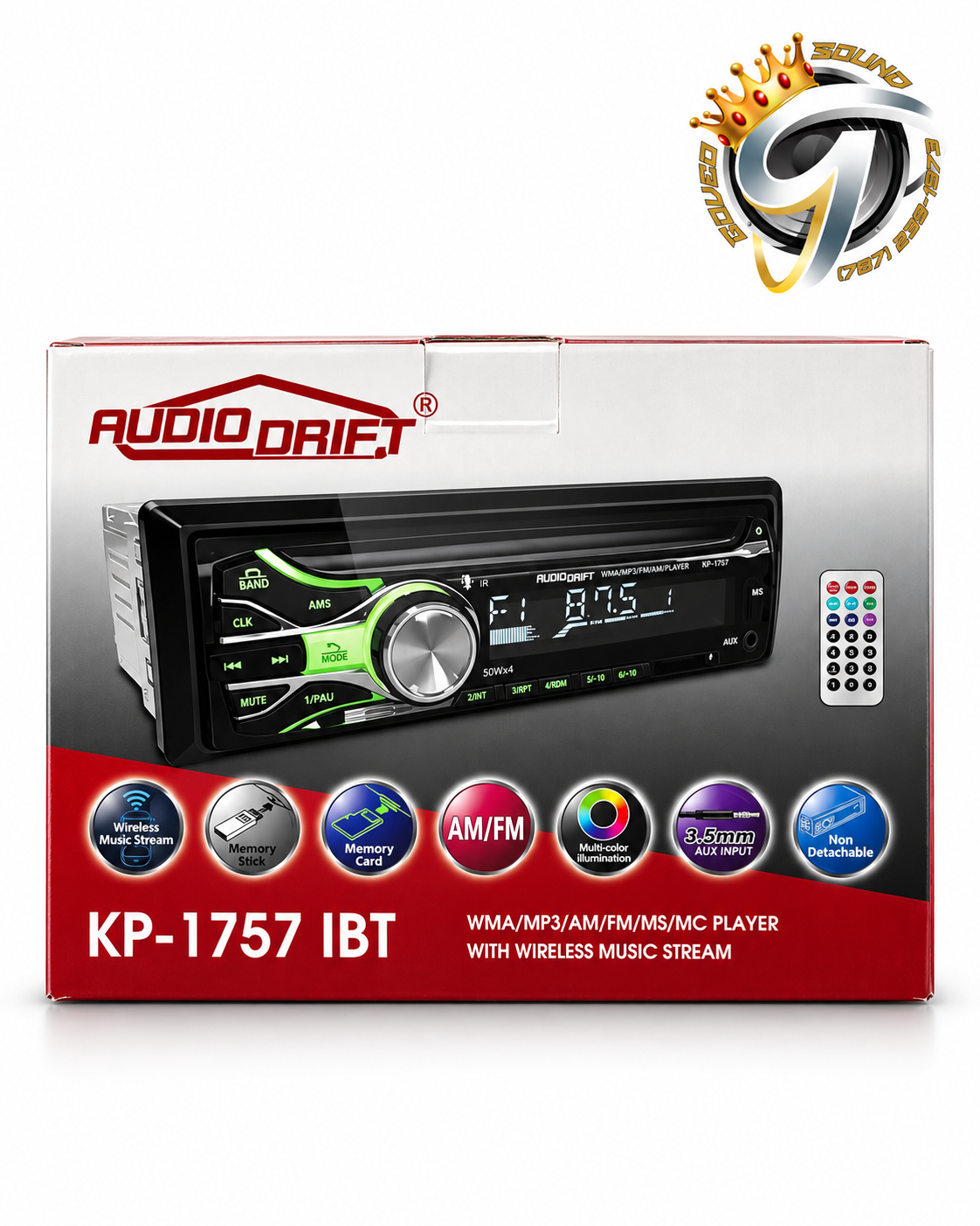 RADIO - SINGLE DIN AUDIO DRIFT KP-1757 IBT