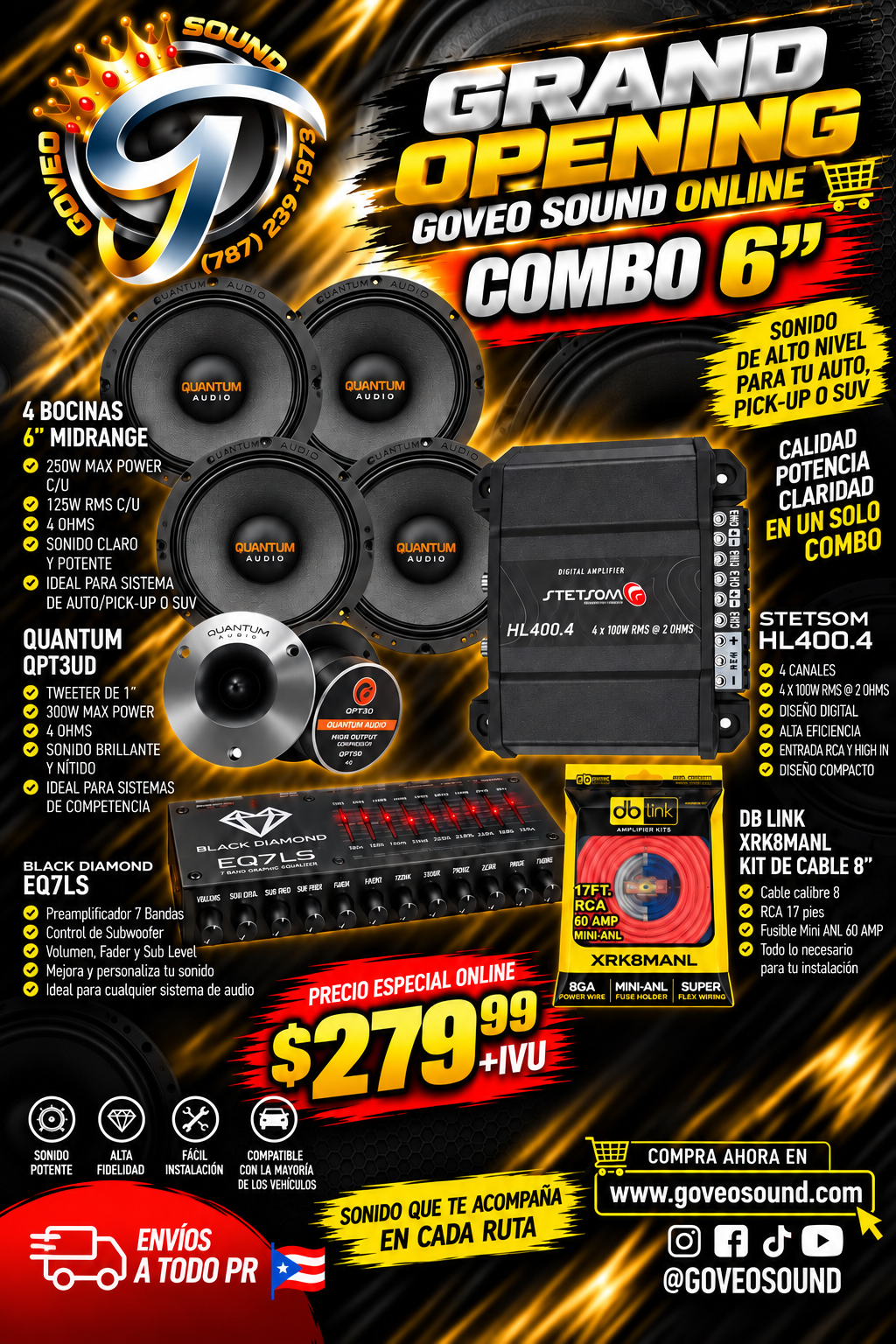 Combo 6” Quantum Audio – Stetsom HL400