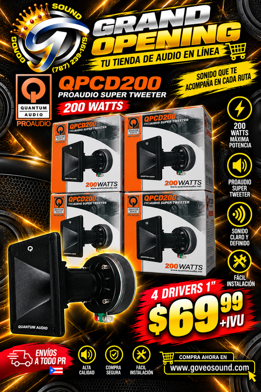 🔥 COMBITO 4 DRIVERS 1¨ QUANTUM AUDIO QPCD200 🔥
