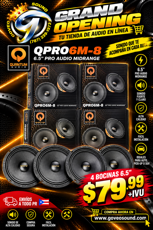 🔥OFERTA QUANTUM AUDIO 4 BOCINAS DE 6.5🔥