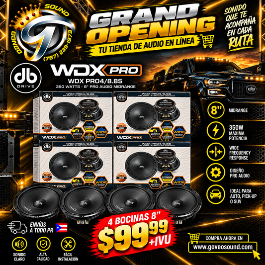 🔥DB DRIVE 4 BOCINAS 8” WDX PRO4🔥