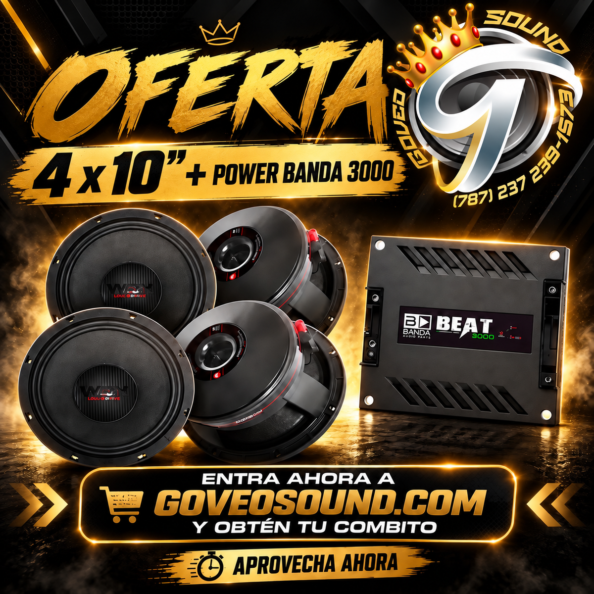 Combo 4×10” DB Drive WDX9MB10 + Banda BEAT 3000