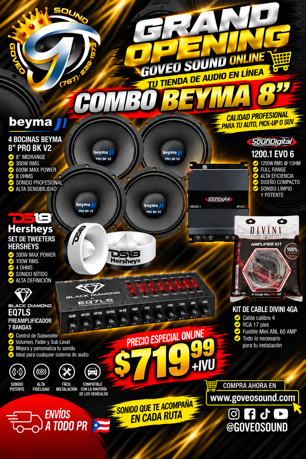 Combo Beyma 8” – Grand Opening 🔥