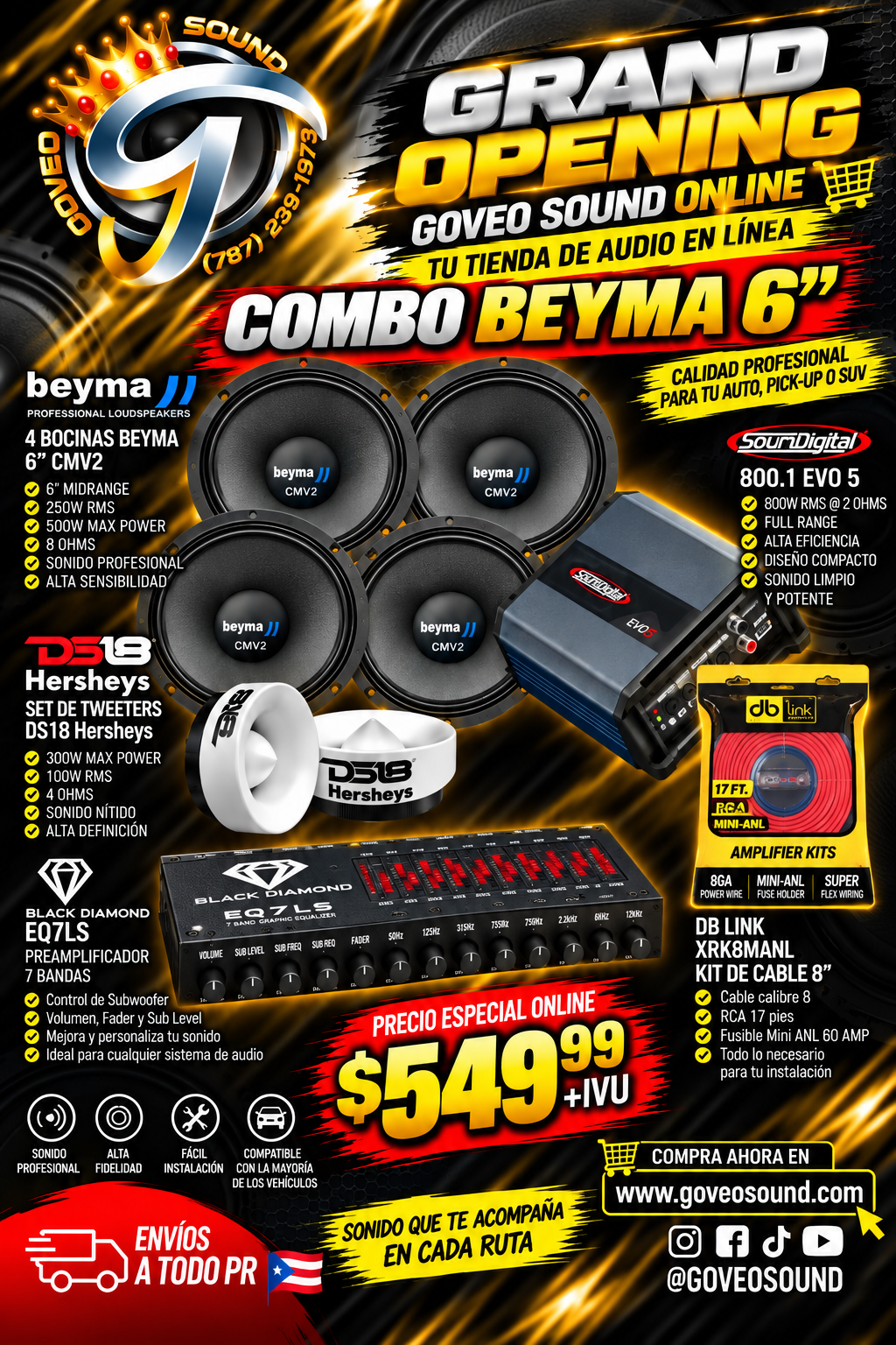 Combo Beyma 6” – Grand Opening 🔥
