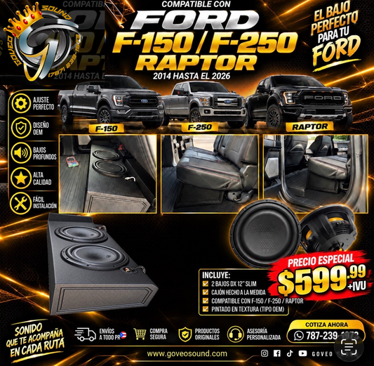 🔥PREMIUM DUAL SUBWOOER ENCLOSURE FORD RAPTOR 🔥