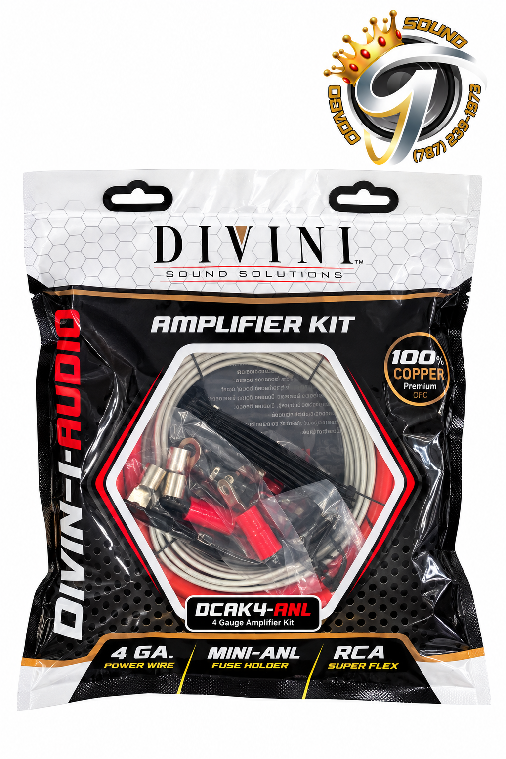 Kit de cable Divini #4 100% COBRE 4DCAK-4ANL