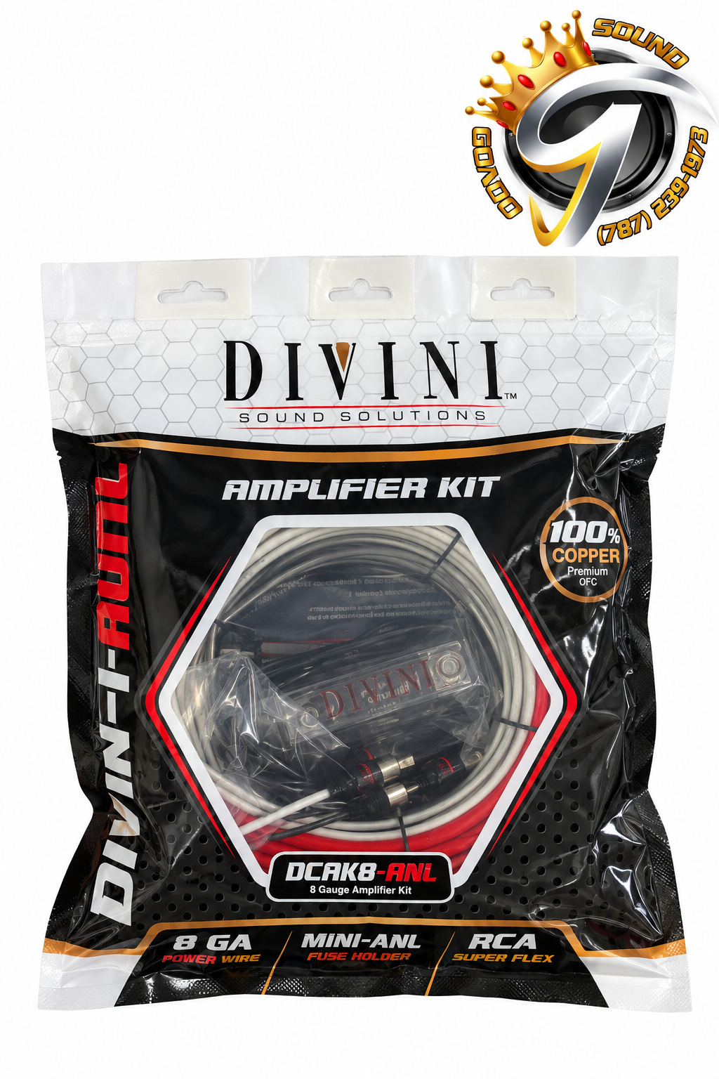 Kit de cable Divini #8 100% COBRE DCAK-8ANL