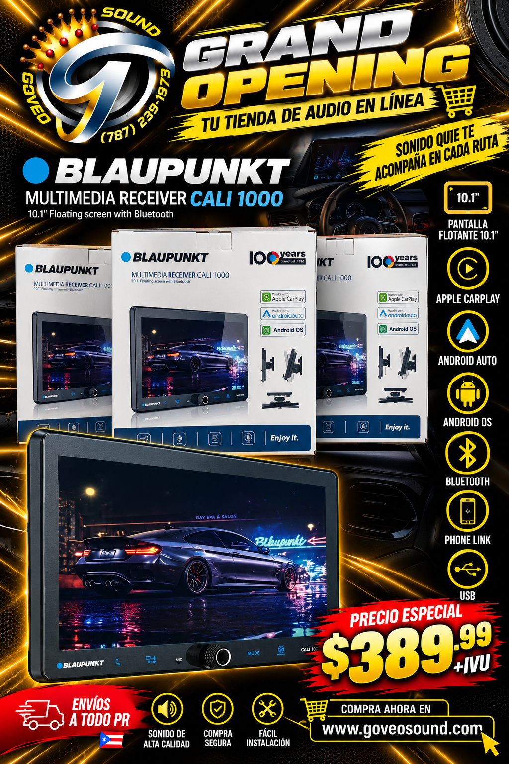 The Blaupunkt CALI1000 Pantalla 10.1¨