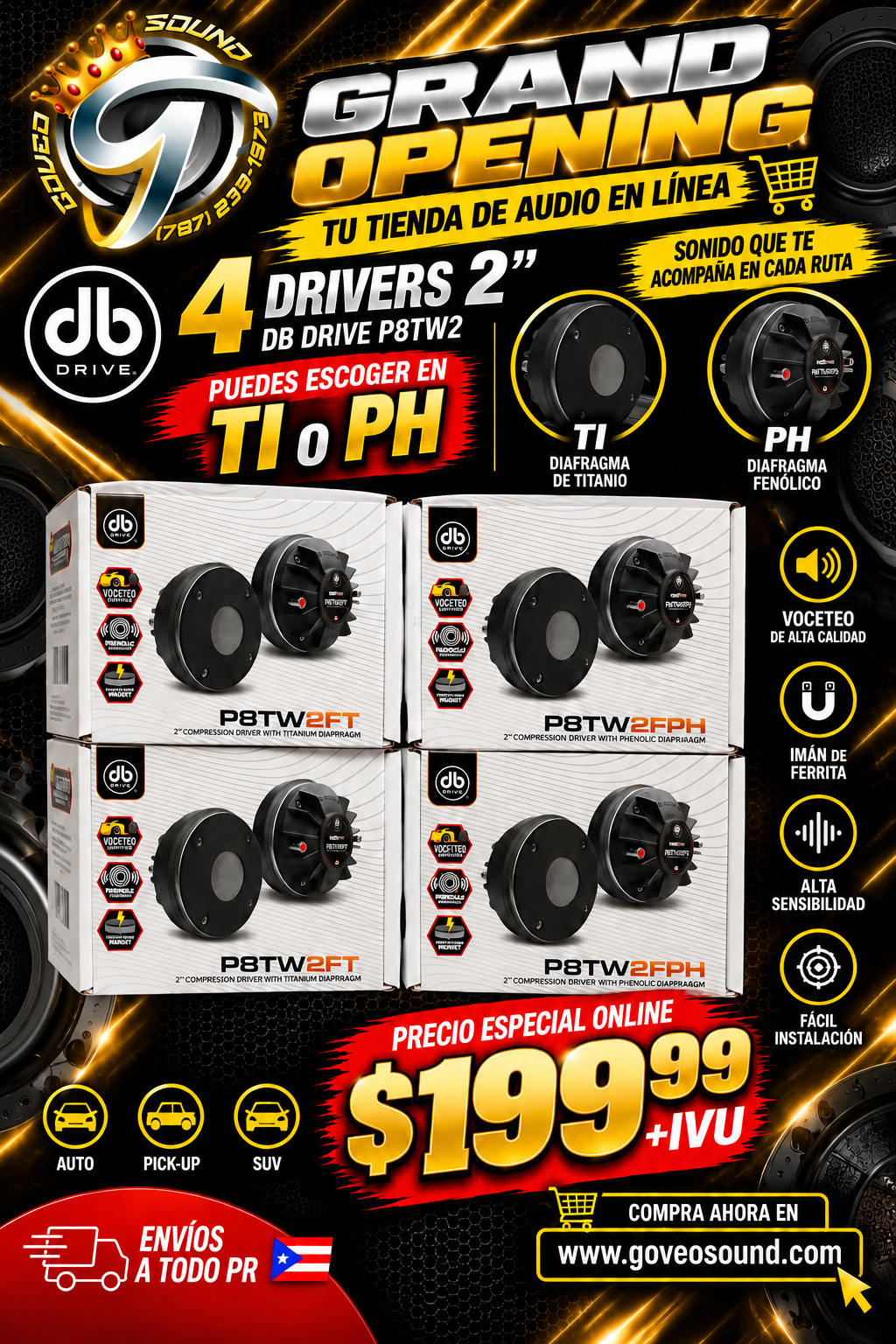 🔥 COMBO 4 DRIVERS DB DRIVE 2” – GRAND OPENING 🔥